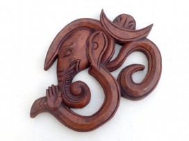Om14 Om Ganesh en Bois