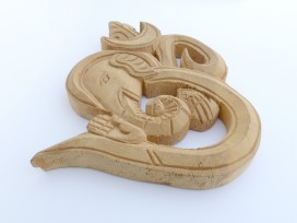 Om15 Om Ganesh en Bois