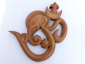 Om16 Om Ganesh en Bois