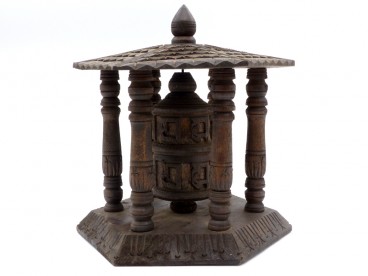 RP106 Roue à Prières Tibétaine Mantra en Bois