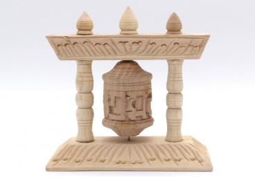 RP108 Roue à Prières Tibétaine Mantra en Bois