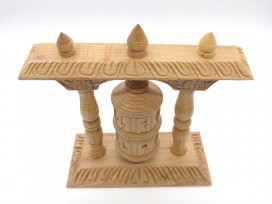 RP109 Roue à Prières Tibétaine Mantra en Bois
