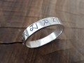 BA193. Bague Argent Massif Mantra Tibétain Om Mani Padme Hum
