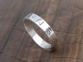 BA193. Bague Argent Massif Mantra Tibétain Om Mani Padme Hum