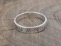 BA193. Bague Argent Massif Mantra Tibétain Om Mani Padme Hum