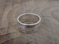 BA253. Bague Argent Massif Mantra Tibétain Om Mani Padme Hum