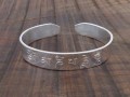BRA20. Bracelet Tibétain Argent Massif Mantra Bouddhiste