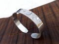 BRA71. Bracelet Tibétain Argent Massif Mantra Bouddhiste