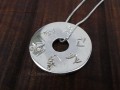 PA396 Pendentif Argent Massif Mantra Tibétain