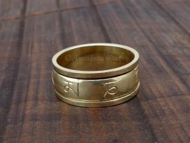 BD125 Bague Tibétaine Laiton Mantra Tibétain