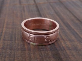 BD126 Bague Tibétaine Cuivre Mantra Tibétain