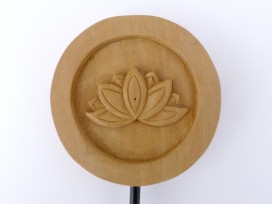 DDD84 Sculpture Fleur de Lotus Bois Exotique