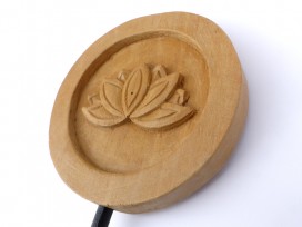DDD84 Sculpture Fleur de Lotus Bois Exotique