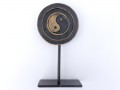 DDD88 Sculpture Yin Yang Bois Exotique