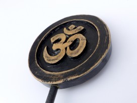 DDD89 Sculpture Om Bois Exotique
