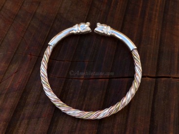 BRA75 Bracelet Eléphant 3 Métaux: Argent, Laiton et Cuivre