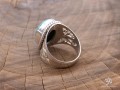 BA256 Bague Tibétaine Argent Massif Turquoise. Taille 62