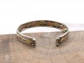BRD339 Bracelet Tibétain Métal Argenté Cuivre Laiton Mantra
