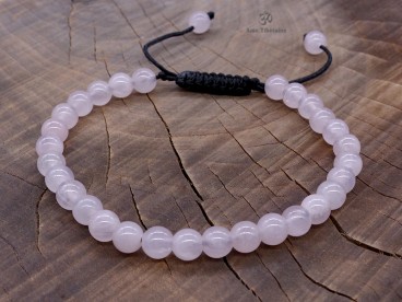 BrMala283 Bracelet Mala Quartz Rose