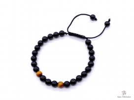 BrMala249 Bracelet Onyx Oeil de Tigre