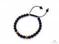 BrMala249 Bracelet Onyx Oeil de Tigre