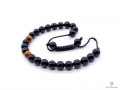 BrMala249 Bracelet Onyx Oeil de Tigre