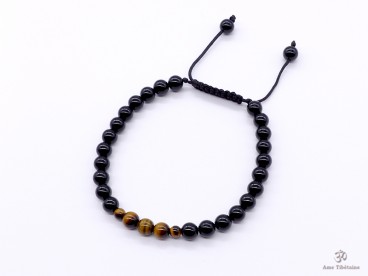 BrMala281 Bracelet Onyx Oeil de Tigre