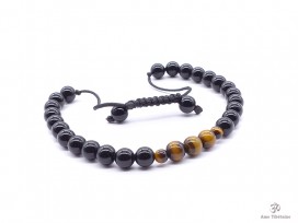 BrMala281 Bracelet Onyx Oeil de Tigre