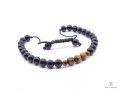 BrMala281 Bracelet Onyx Oeil de Tigre