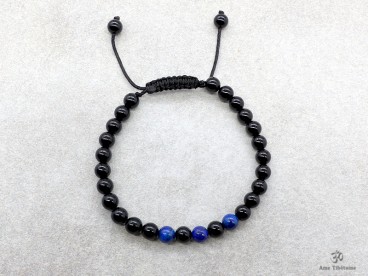 BrMala285 Bracelet Onyx Lapis Lazuli