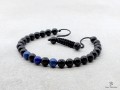 BrMala285 Bracelet Onyx Lapis Lazuli