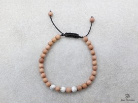 BrMala289 Bracelet Bois Howlite 21 cm