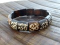 BRD374 Bracelet Os de Buffle Om