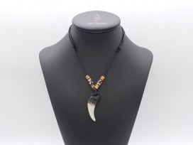 CD127 Collier Tibétain Os de Buffle Eléphant
