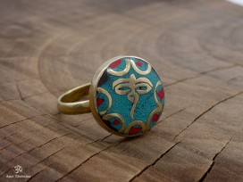 BD131 Bague Tibétaine Om Taille 60