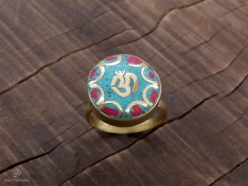 BD131 Bague Tibétaine Om Taille 60