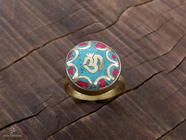 BD131 Bague Tibétaine Om Taille 60
