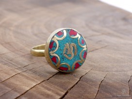 BD131 Bague Tibétaine Om Taille 60