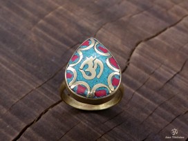 BD133 Bague Tibétaine Om Taille 59