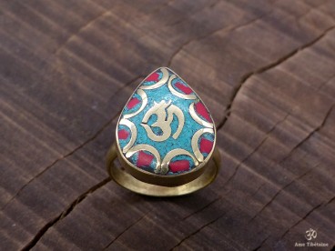 BD133 Bague Tibétaine Om Taille 59