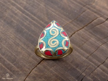 BD135 Bague Tibétaine Taille 57
