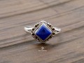 BA109 Bague Tibétaine Argent Massif Lapis Lazuli