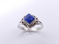 BA109 Bague Tibétaine Argent Massif Lapis Lazuli