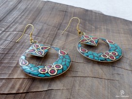 BdOD42 Boucles d’Oreille Tibétaines