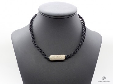 CD141 Collier Tibétain Mantra Yeux de Bouddha