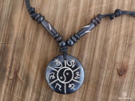 CD162 Collier Tibétain Mantra Noeud Sans Fin