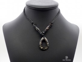 CD164 Collier Tibétain Mantra Yin Yang