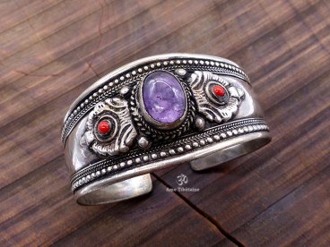 BRD256 Bracelet Tibétain Pierre