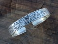 BRA77 Bracelet Tibétain Argent Massif Signes Auspicieux