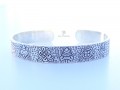 BRA77 Bracelet Tibétain Argent Massif Signes Auspicieux